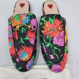 GUCCI PRINCETON PREOWNED Floral Women's Mules Size-9